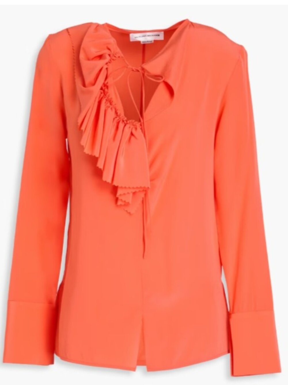 New VICTORIA BECKHAM Ruffled silk crepe de chine blouse
